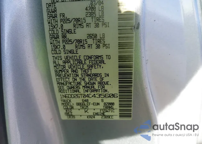 1N6DD26T04C435606: 43131824