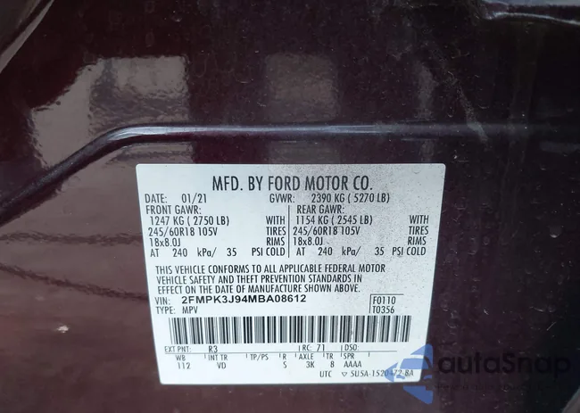 2FMPK3J94MBA08612: 43131886