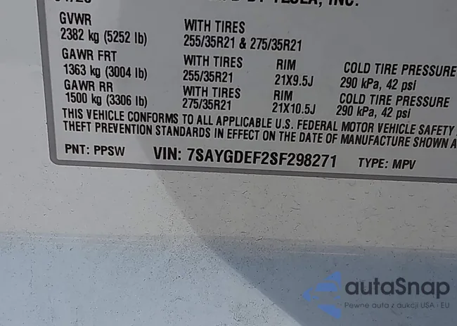 7SAYGDEF2SF298271: 43131914