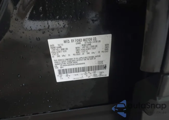 1FM5K8B80EGA84459: 43132034