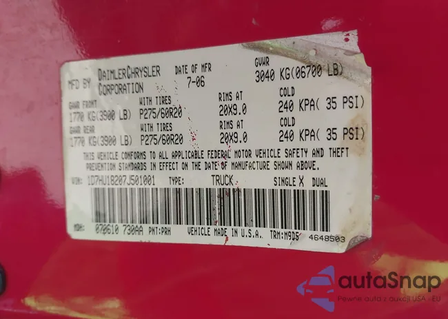 1D7HU18207J501001: 43132051