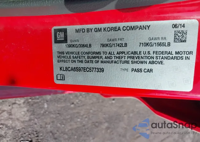 KL8CA6S97EC577339: 43133076