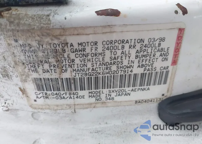 JT2BG22K6W0207914: 43133079