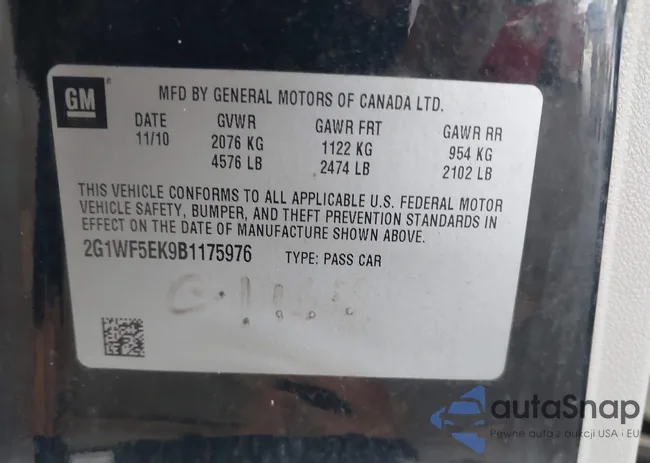 2G1WF5EK9B1175976: 43133240