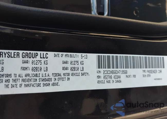 2C3CDXBG6DH719568: 43133293