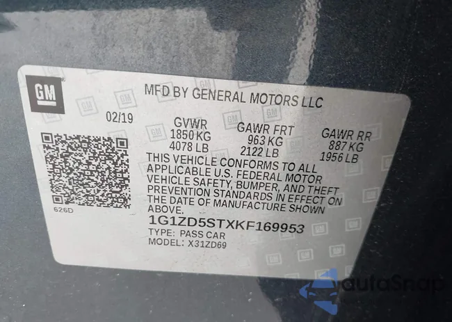 1G1ZD5STXKF169953: 43133338