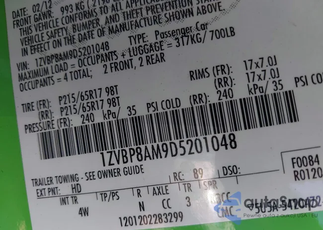 1ZVBP8AM9D5201048: 43133363