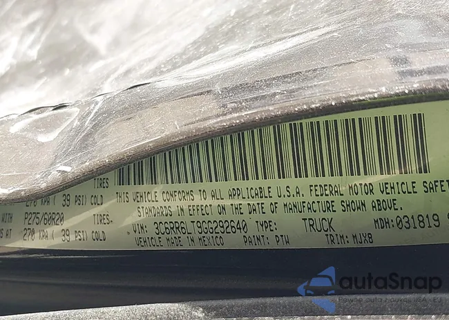 3C6RR6LT9GG292640: 43133369