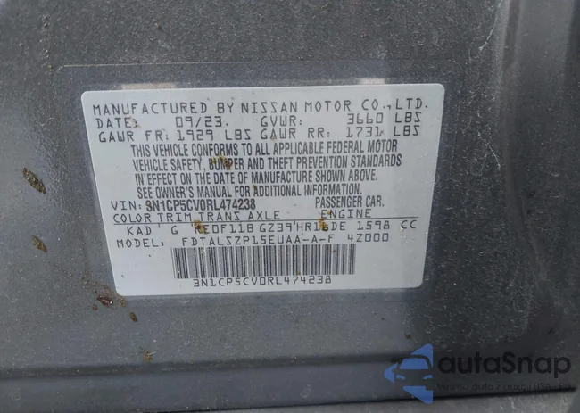 3N1CP5CV0RL474238: 43133398