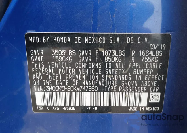 3HGGK5H80KM747860: 43133411