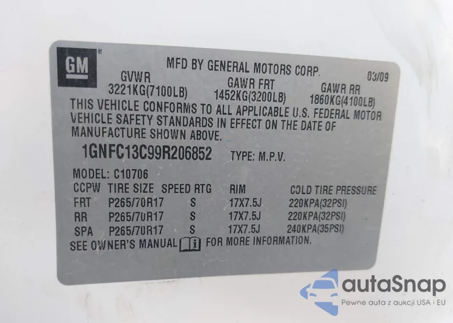 1GNFC13C99R206852: 43133456