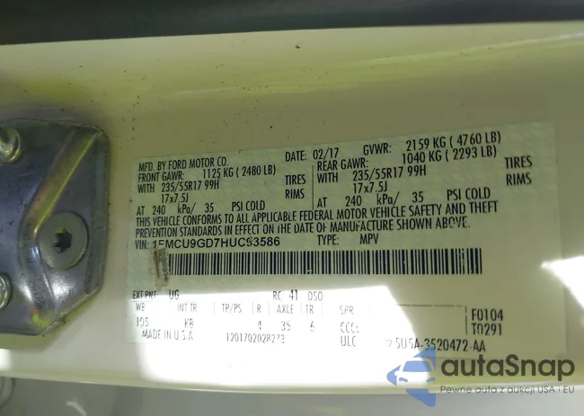 1FMCU9GD7HUC93586: 43133477