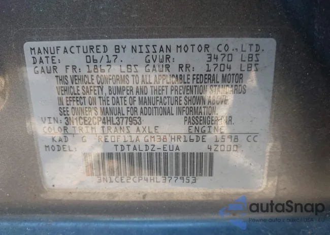 3N1CE2CP4HL377953: 43133529