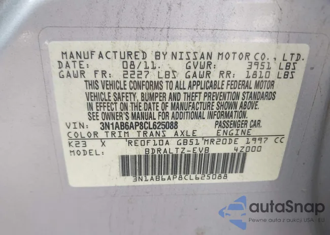 3N1AB6AP8CL625088: 43133533