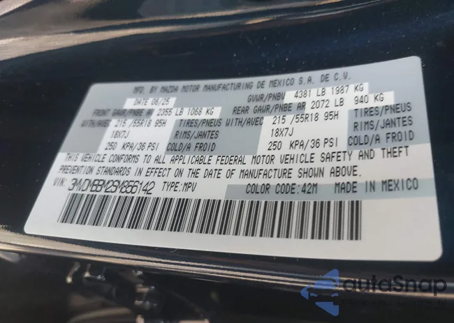 3MVDMBBM2SM856142: 43133575