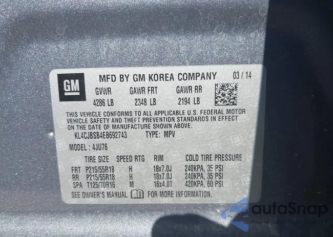 KL4CJBSB4EB692743: 43133580