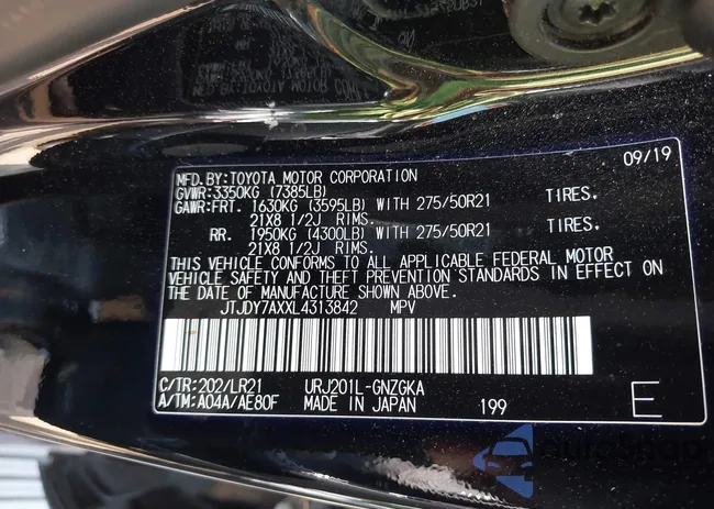 JTJDY7AXXL4313842: 43133589