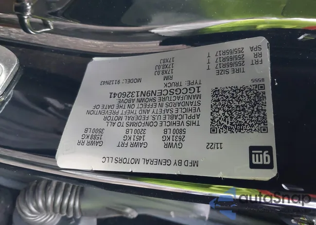 1GCGSCEN9N1326041: 43132740