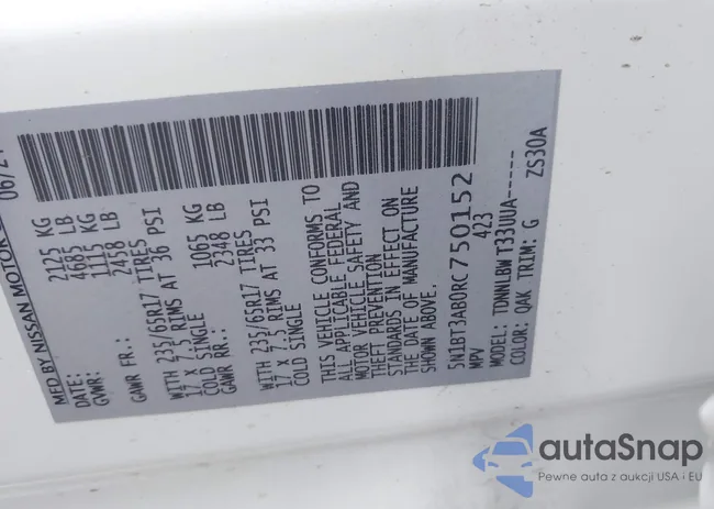 5N1BT3AB0RC750152: 43133007