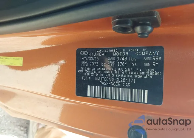 KMHTC6AD9GU284171: 43134300