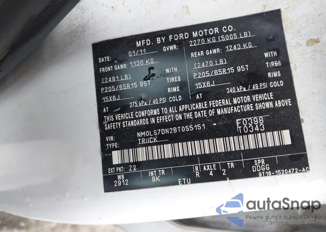 NM0LS7DN2BT055151: 43134391