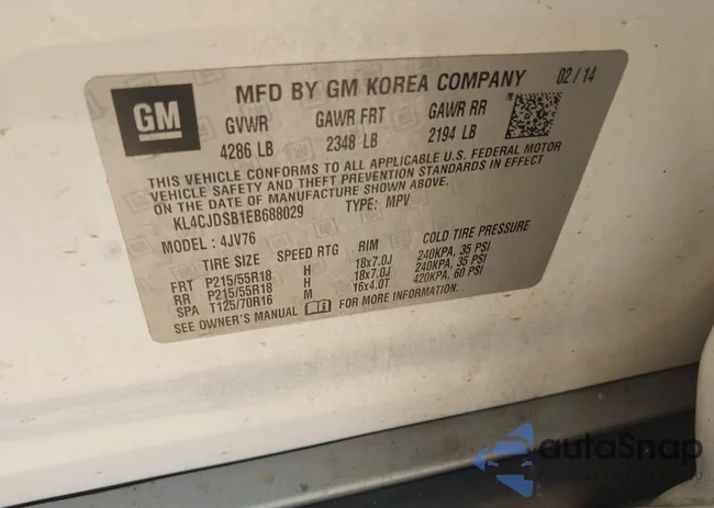 KL4CJDSB1EB688029: 43134497