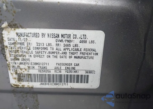 JNKBV61E38M212711: 43134508