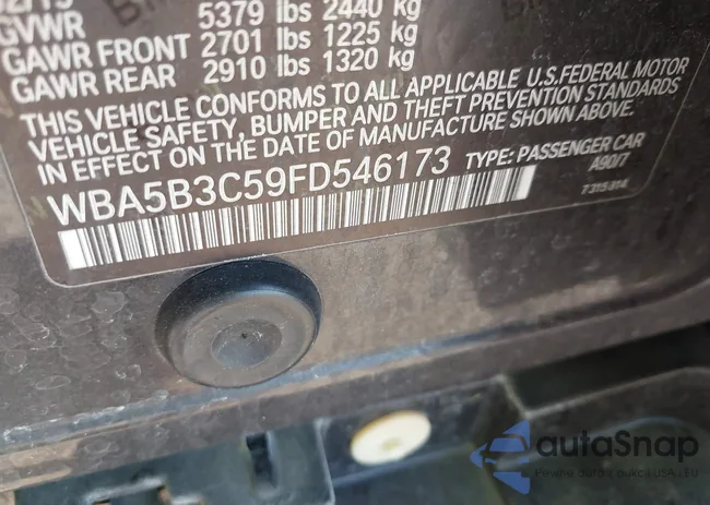 WBA5B3C59FD546173: 43134548