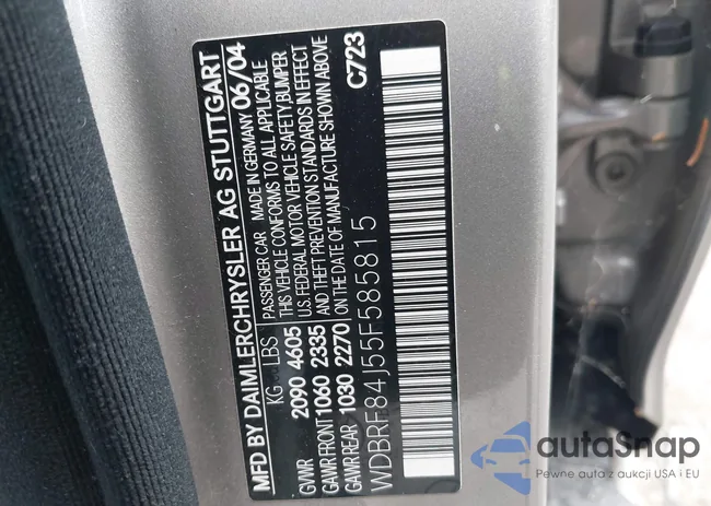 WDBRF84J55F585815: 43134636