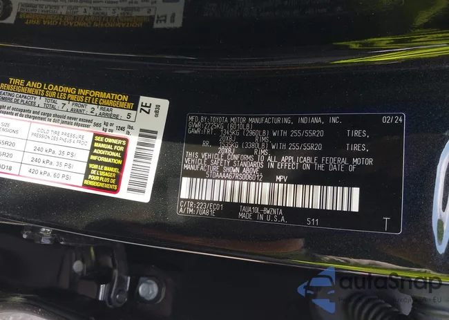 5TDAAAA67RS006012: 43133688