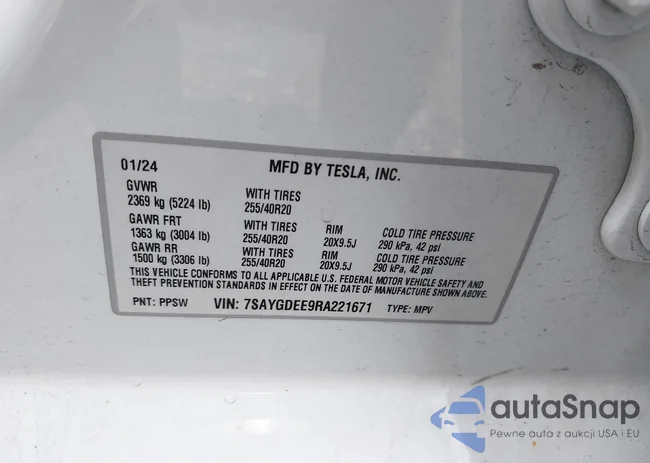 7SAYGDEE9RA221671: 43133712