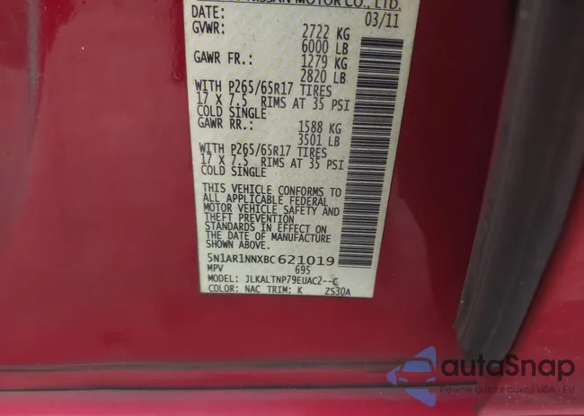 5N1AR1NNXBC621019: 43133740