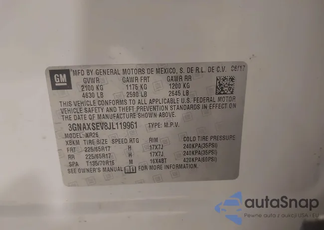 3GNAXSEV8JL119961: 43133763