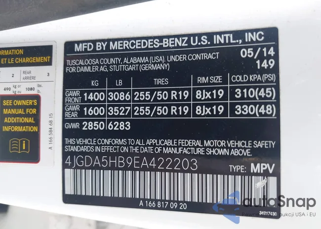 4JGDA5HB9EA422203: 43133809