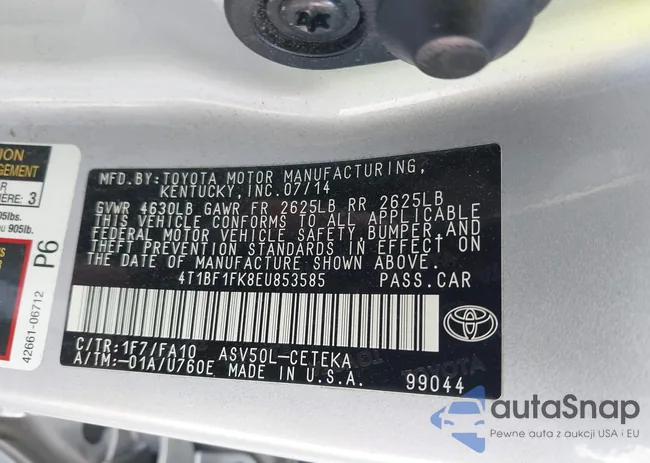 4T1BF1FK8EU853585: 43133847