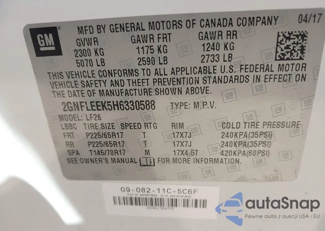 2GNFLEEK5H6330588: 43133883