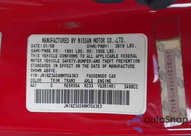 JN1BZ34D98M704363: 43133906