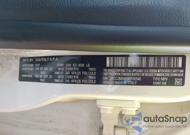 ZACCJBAH3HPF05546: 43135065