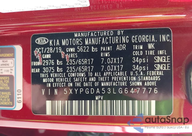 5XYPGDA53LG647776: 43135067