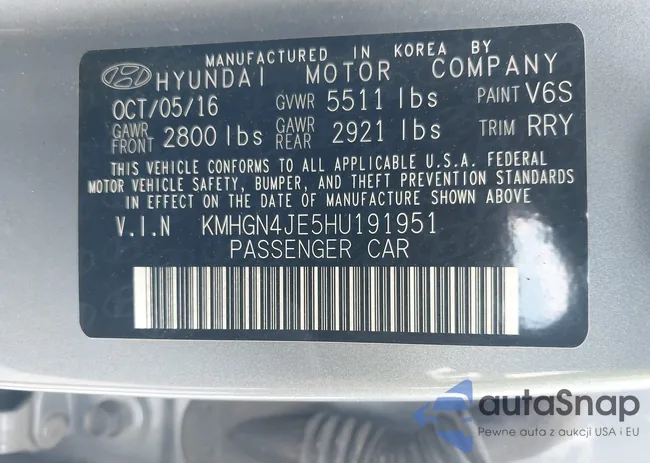 KMHGN4JE5HU191951: 43135111