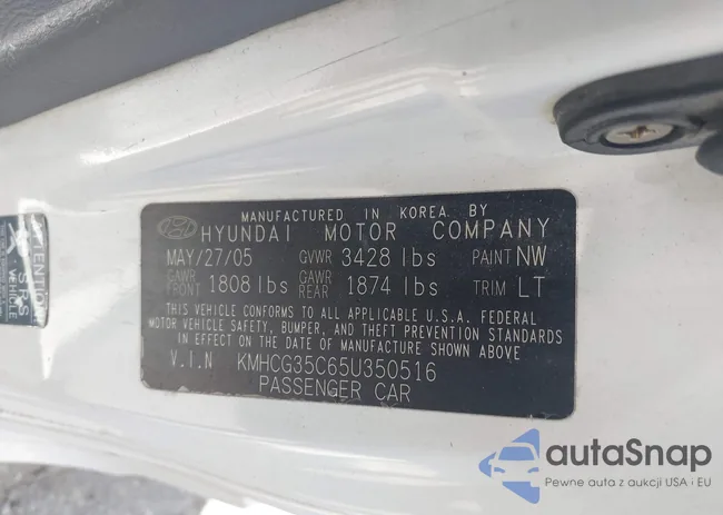 KMHCG35C65U350516: 43135140