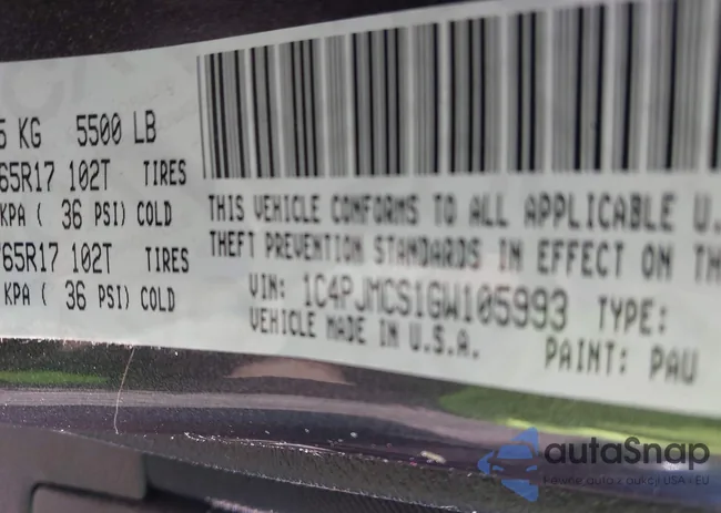 1C4PJMCS1GW105993: 43135153