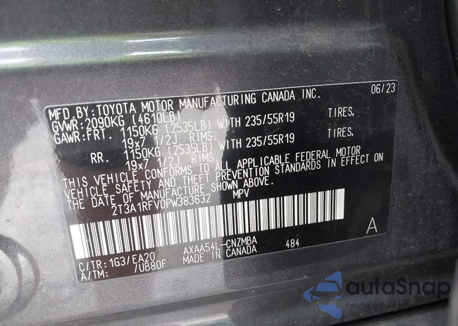 2T3A1RFV0PW383632: 43135155