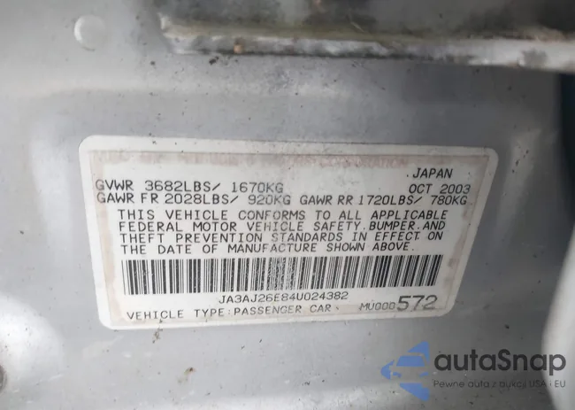 JA3AJ26E84U024382: 43135165