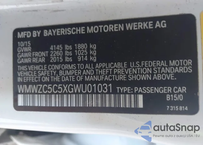 WMWZC5C5XGWU01031: 43135224