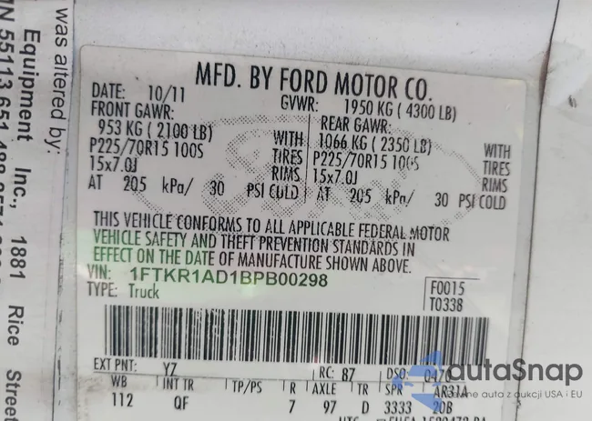 1FTKR1AD1BPB00298: 43135406