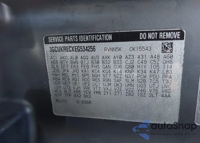 3GCUKRECXEG534256: 43135412