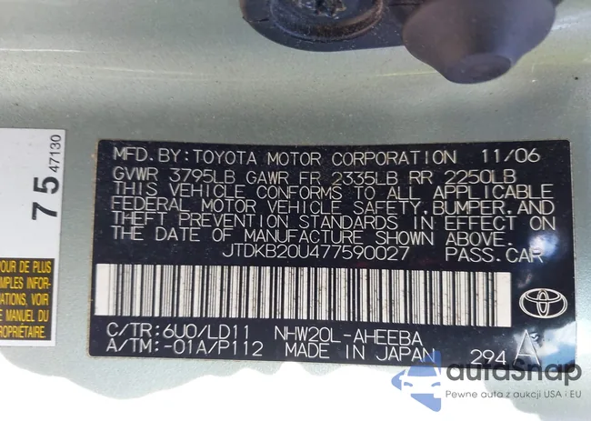 JTDKB20U477590027: 43135600