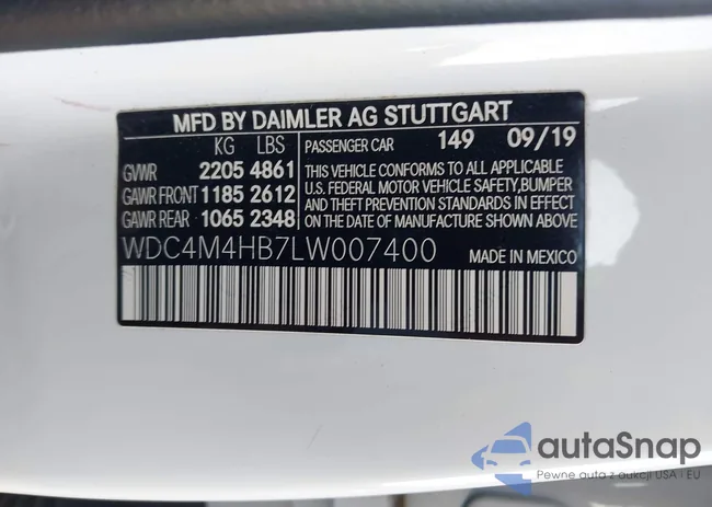 WDC4M4HB7LW007400: 43134677