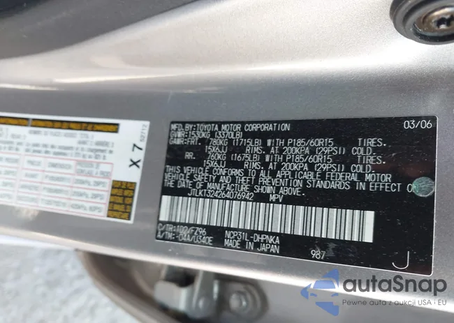 JTLKT324264076942: 43134722